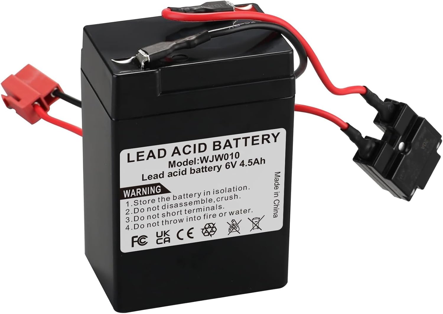 6V 4.5Ah Lead Acid Rechargeable Battery, Replacement Battery Compatible with Kids Trax Rideamals Horse Toddler Quad Rollplay Flex Kart Steam Train Dragon Mini Quad PJ Masks Child Ride-On Car