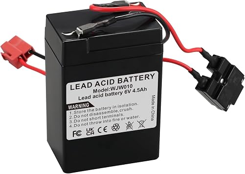 6V 4.5Ah Lead Acid Rechargeable Battery, Replacement Battery Compatible with Kids Trax Rideamals Horse Toddler Quad Rollplay Flex Kart Steam Train Dragon Mini Quad PJ Masks Child Ride-On Car