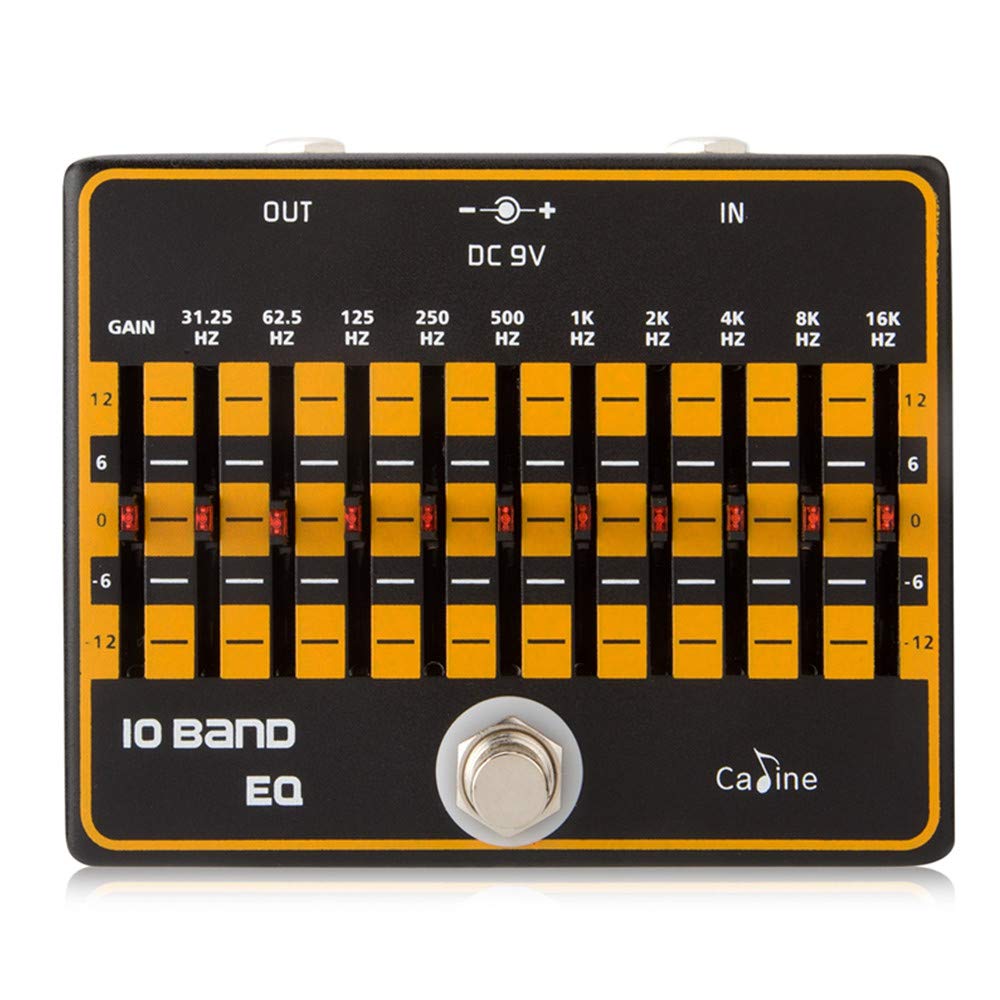 KINGDUO Cp-24 DC 9V 10 Bande Eq Pédale D'Effet Guitare True Byass Pédale D'Egaliseur Professionnelle
