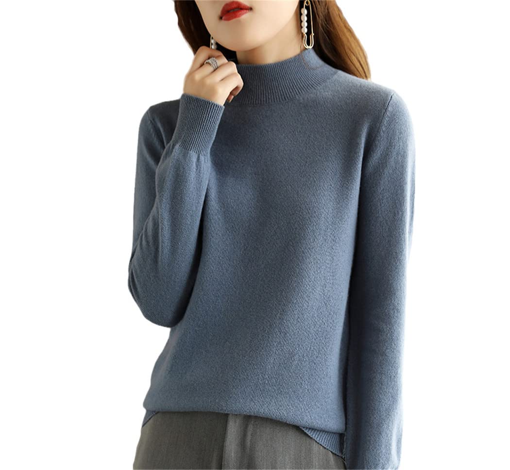 Autunno Inverno Mezzo Dolcevita Maglione Delle Donne Allentato Basic Selvaggio Maglia Bottoming Camicia Morbido Pullover