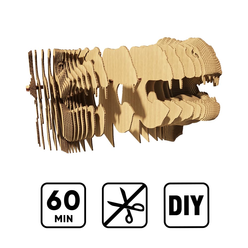 Dinosaurio T-Rex Puzzle 3D de Cartón – Maqueta para Montar