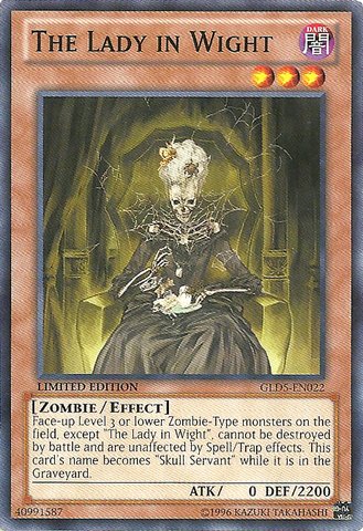 Amazon.com: Yu-Gi-Oh! - The Lady in Wight (GLD5-EN022) - Gold Series: Haunted Mine - Limited Edition