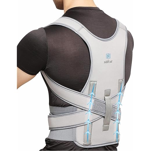Sifoz Free Size Neoprene Posture Corrector For Men And Women Back Support Belt Back Pain Back Straight And Shoulder Support Belt
