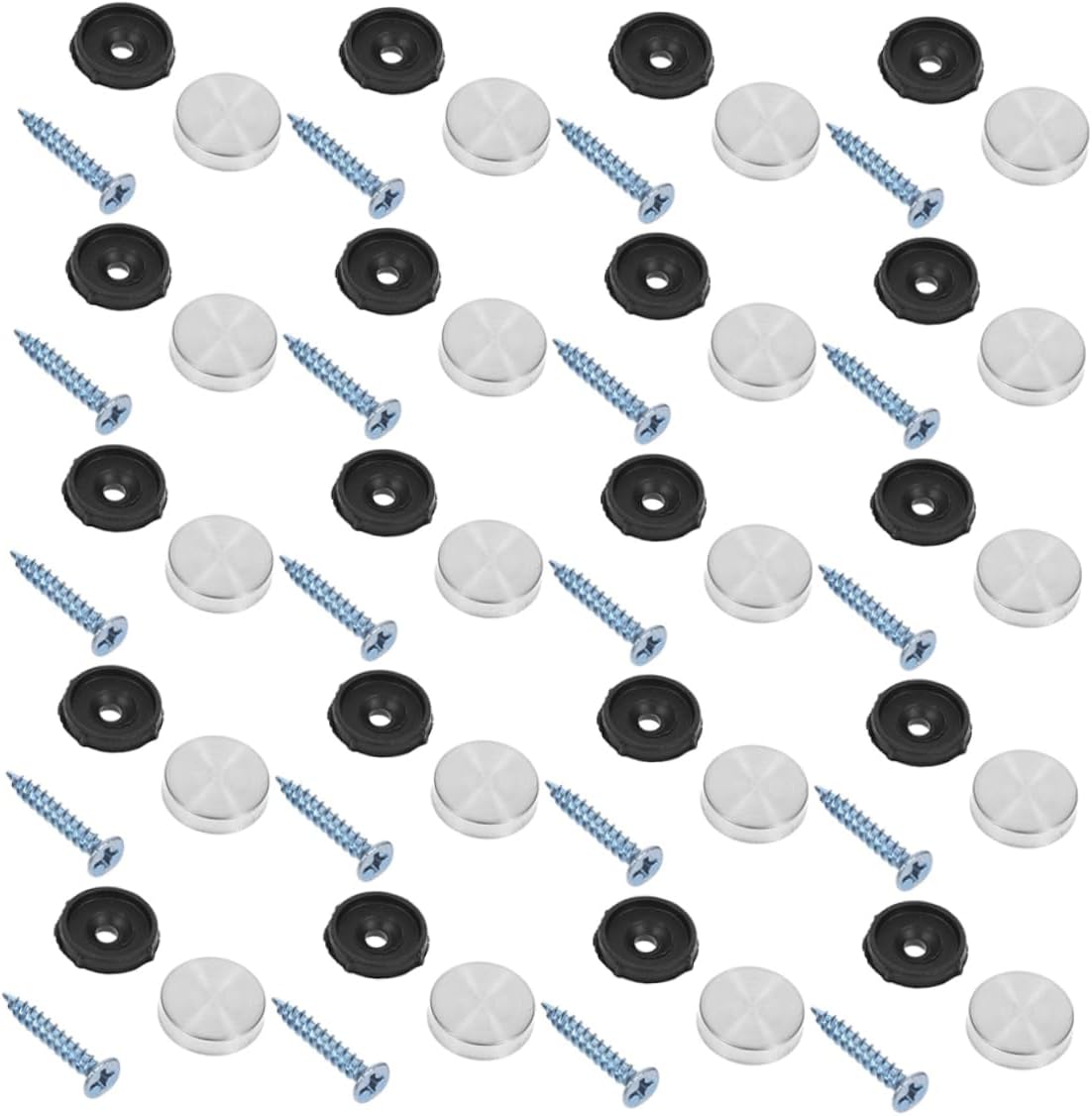 1set Stainless Steel Mirror Nail Decorative Cover Caps of Screws for Advertising Displays Easy Installation Elegant Finish for Glass Mirrors and Panels