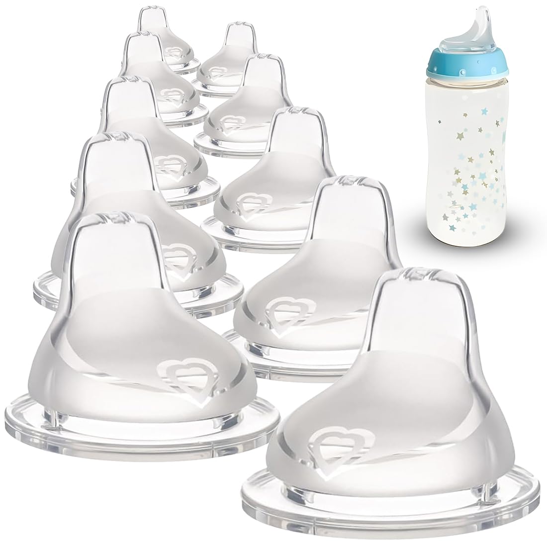 10 Piezas boquillas de pato para bebés, Accesorio universal de 5 cm