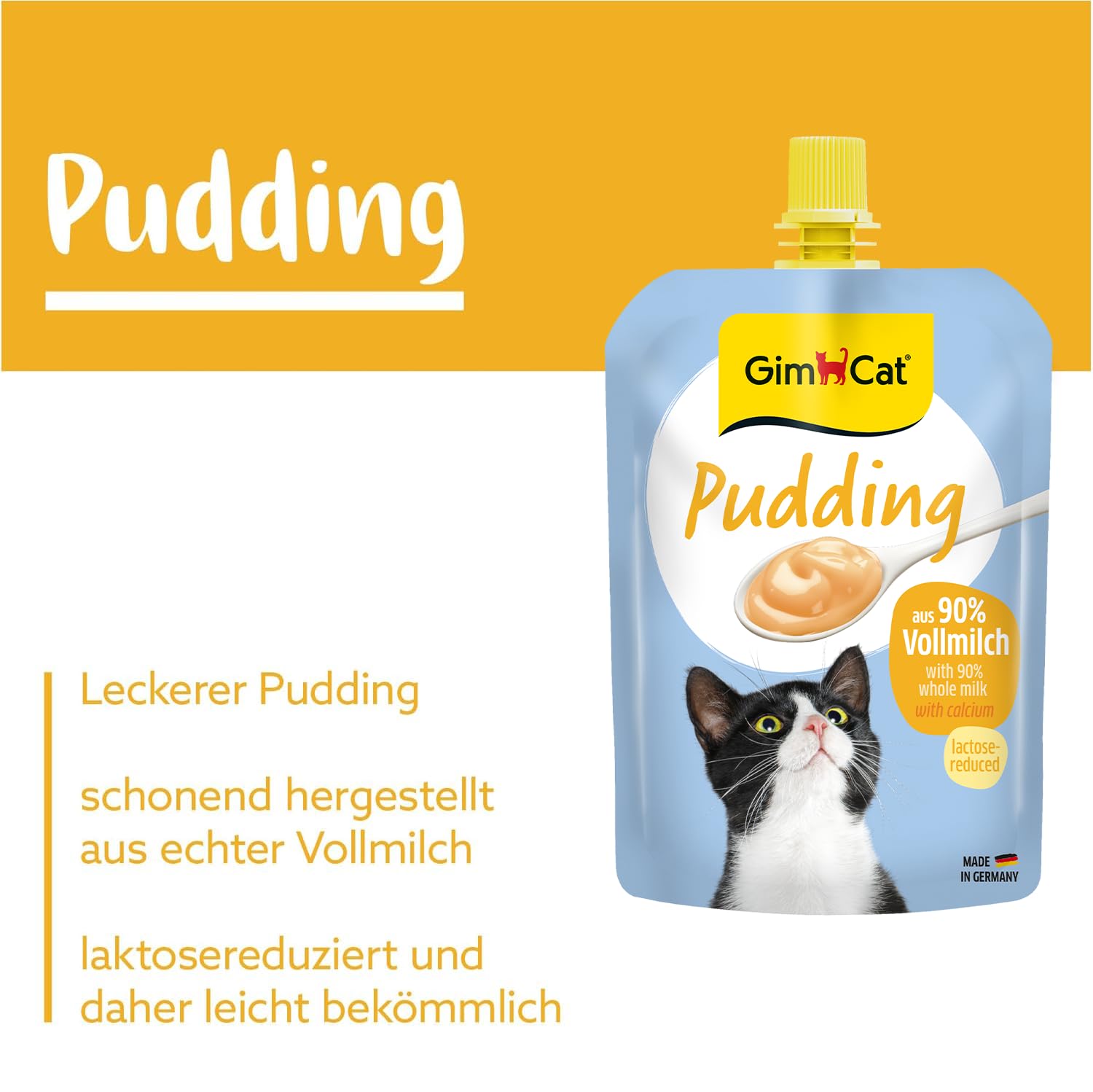 GimCat Puding Kedi Ödülü 150gr – Laktozu Azaltılmış Süt Lezzeti