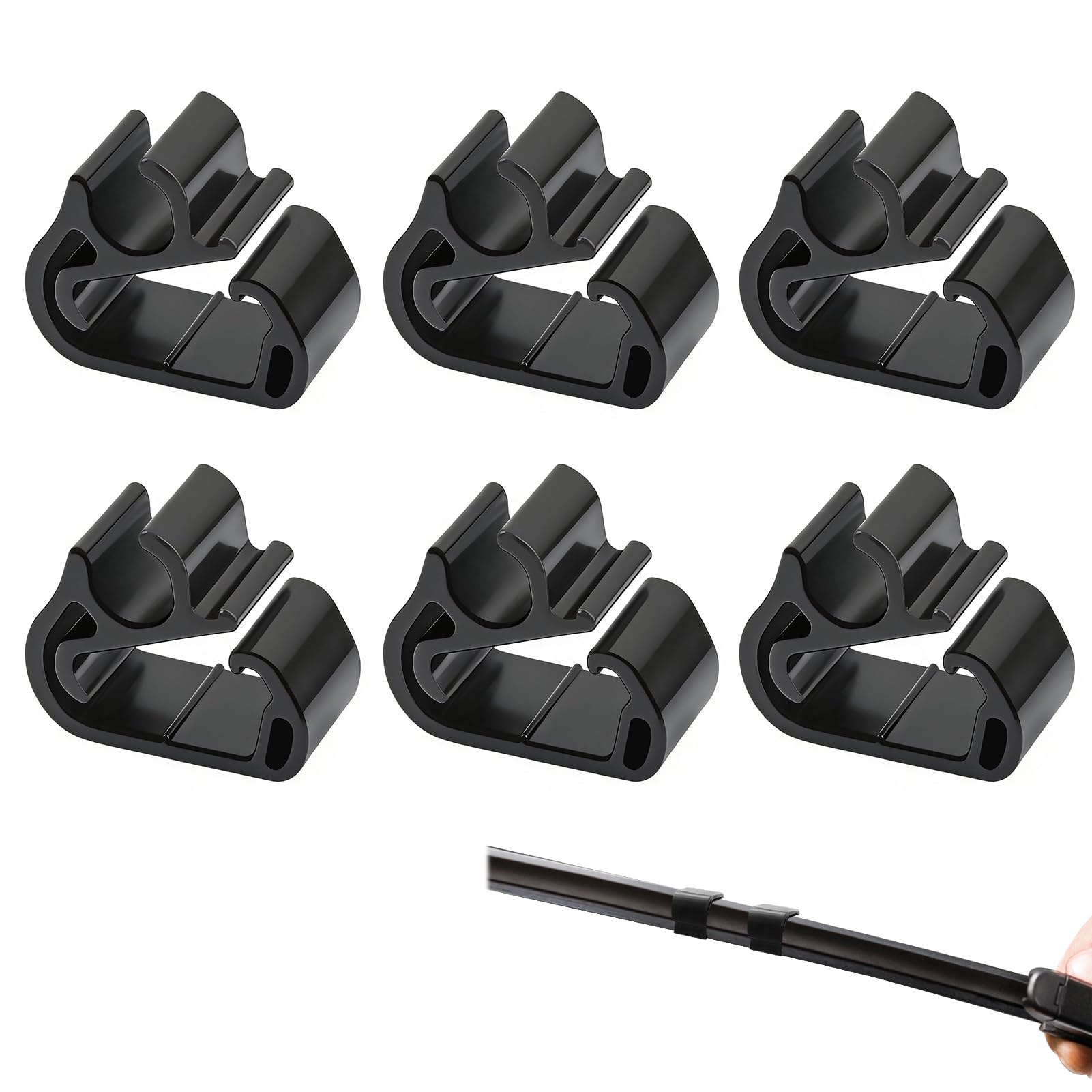 6 Piezas Clips para Brazo Limpiaparabrisas compatible con Peugeot 3008 5008 Citroën C5 DS7, Juego de Clips de Repuesto para Fijación de Manguera Lavaparabrisas