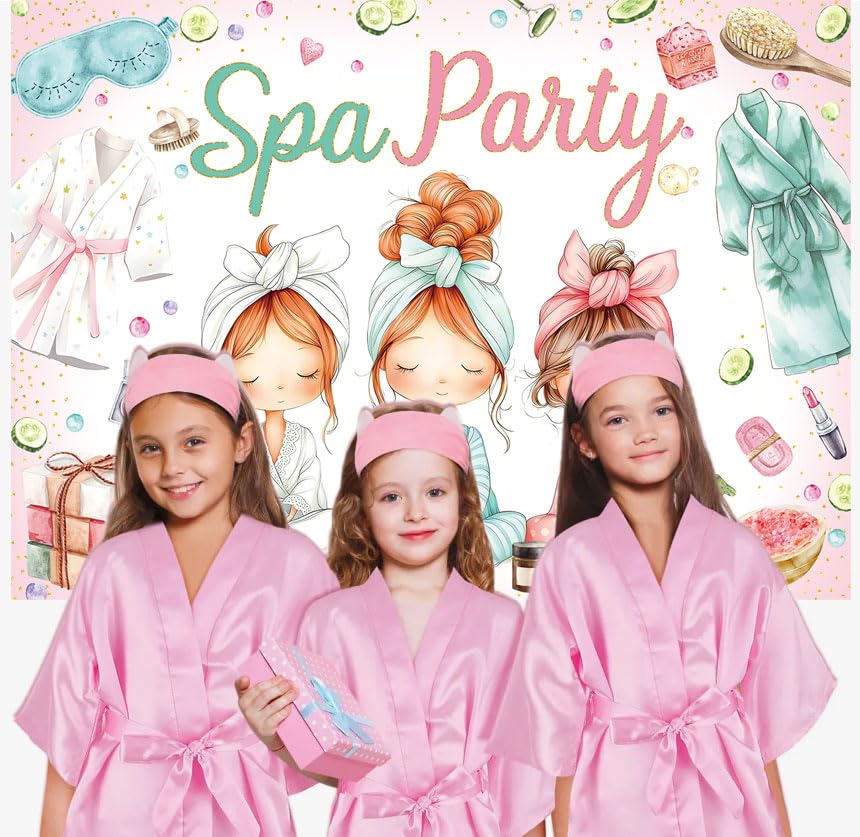 Fondo fotográfico spa party rosa 2.1x1.5 m miniatura 2