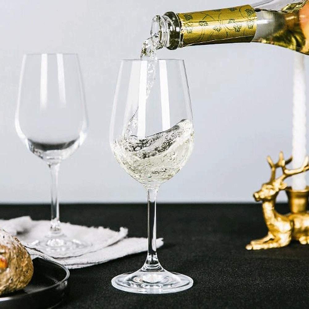 QUNINE Copas de Vino Tinto Copas de Vino Grandes sopladas a Mano, Juego de 2 Copas de Vino Tinto Transparente, Regalo de degustación de Vino Premium para Bodas (Color: B) (D)