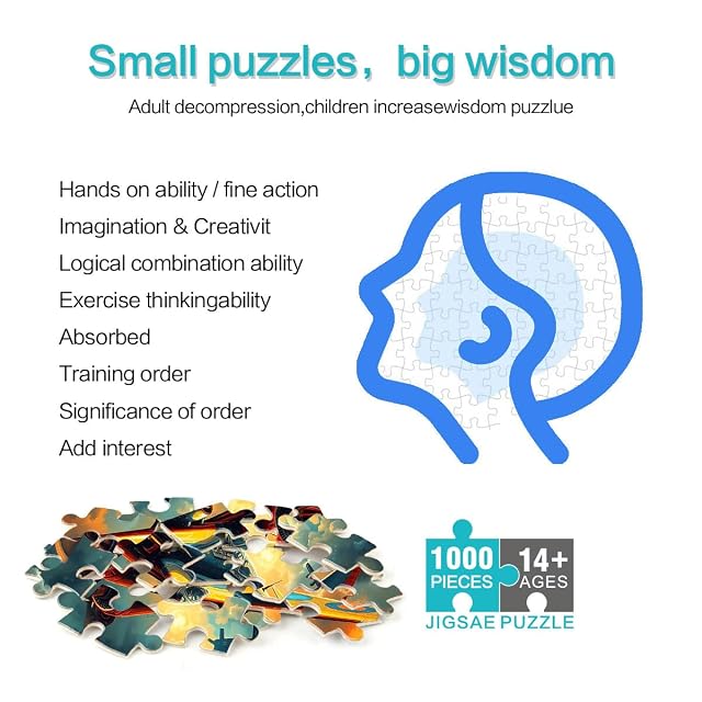 Foto 3 de 8 de Avión de Combate Antiguo Puzzle de 1000 Piezas para Adultos Ayuda al Cerebro a ejercitar Juguetes adictivos…