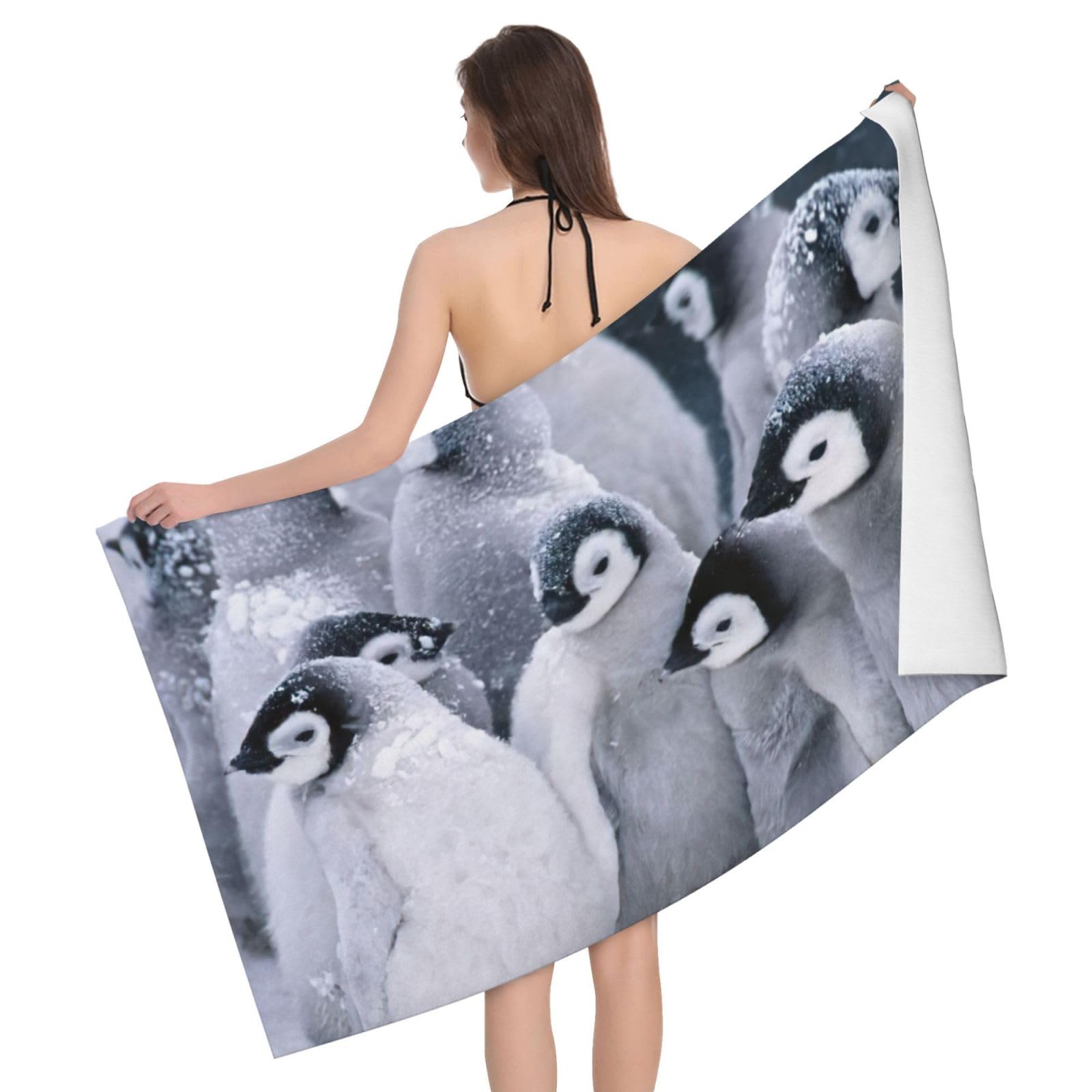 Serviette de bain microfibre pingouin pour éliminer l'humidité en voyage