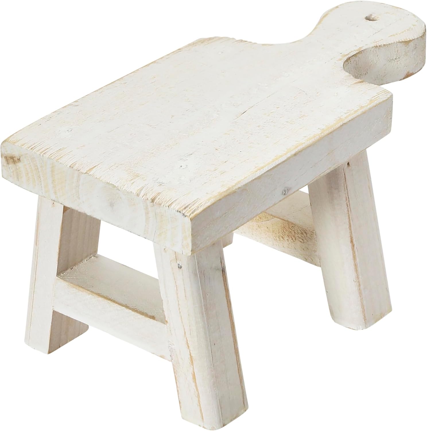 Creative Co-Op Decorative Wood Pedestal, White