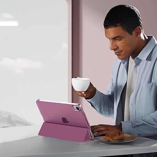 Miniatura 97 de MoKo Funda para iPad mini 7 (A17 Pro) Generation Case 2024, iPad mini 6 2021, funda delgada y ligera de 8.3 pulgadas de carcasa de policarbonato