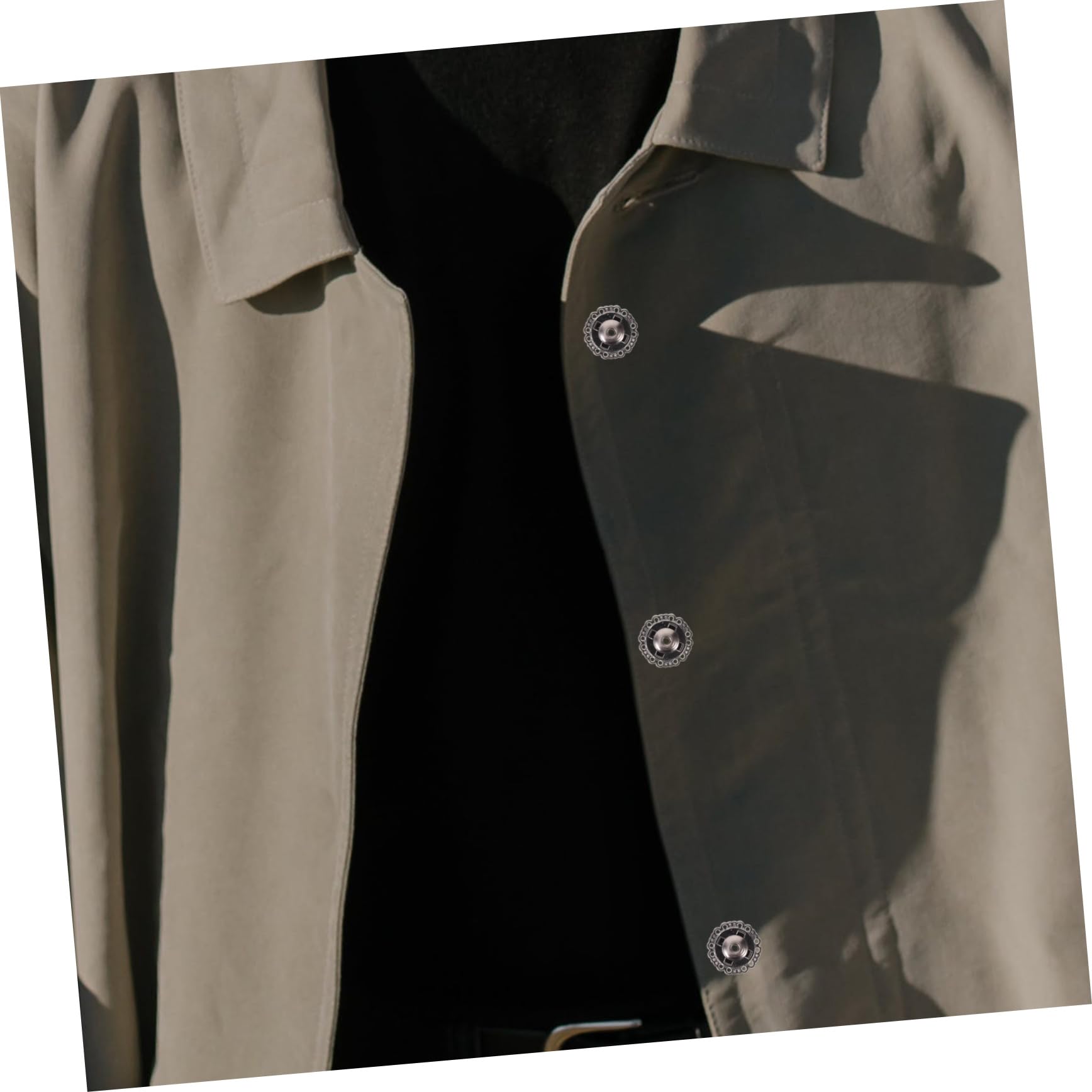 DOITOOL 5 Series Botones A Presión Botones De Ropa Sujetadores Botón De Costura De La Vendimia Botón De Presión Broches De Repuesto Broches De Presión Aleación De Zinc Negro 25 Piezas X 5