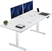 Vista 105 de VIVO DESK-KIT-1B7N-36 - Escritorio eléctrico de pie rústico de 71 x 36 pulgadas, ajuste de altura de memoria, serie 1B, marco negro con parte