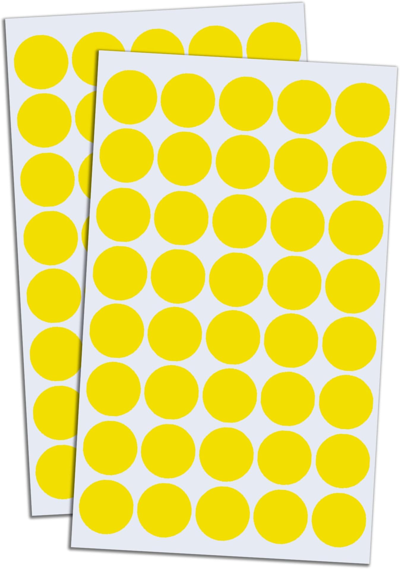 2000 Pack, 3/4" Round Dot Stickers Circle Labels - Yellow