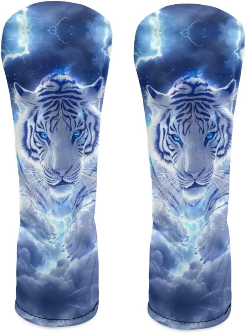 COEQINE 2/3/4PCS Golf Club Head Covers for Men Animal Printed Waterproof Golf Iron Covers for Golf Clubs, fits All Brands