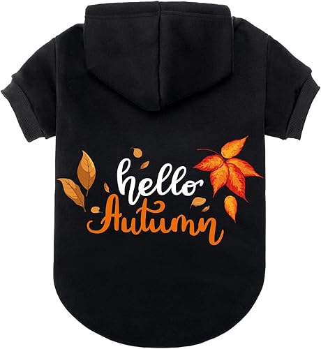 Miniatura 10 de EXPAWLORER Sudaderas con capucha para perros - Sudadera suave y cálida de otoño e invierno con agujero para correa, ropa de invierno y otoño