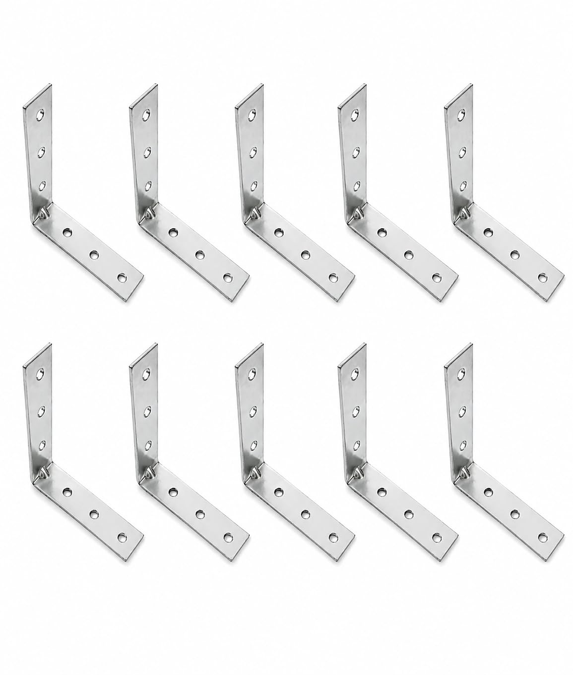 L Shape Shelf Brackets 3 x 3 Inch, Iron Cupboard & Cabinet Shelf Support Bracket, Set of 10-image-38
