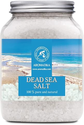 Sal del Mar Muerto 1000g - 100% Puro y Natural - Mejor para un Buen Sueño - Alivio para Estrés - Baño - Belleza - Relajante - Sales de Baño