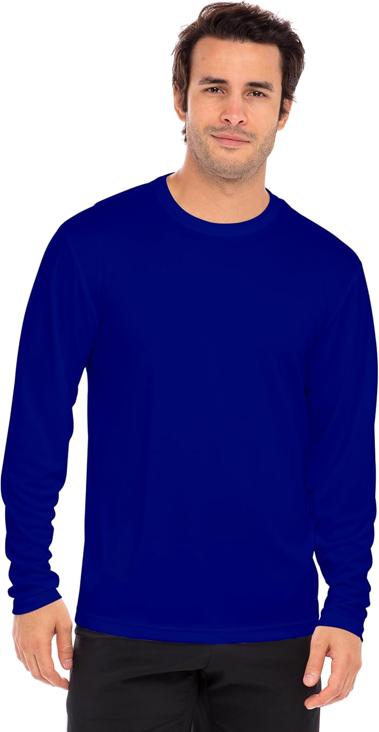 Men's Long Sleeve Moisture Wicking Athletic Shirts, Dry Fit Long Sleeve UV Protection Shirts Men for Workout, Running, Hiking - Image 2