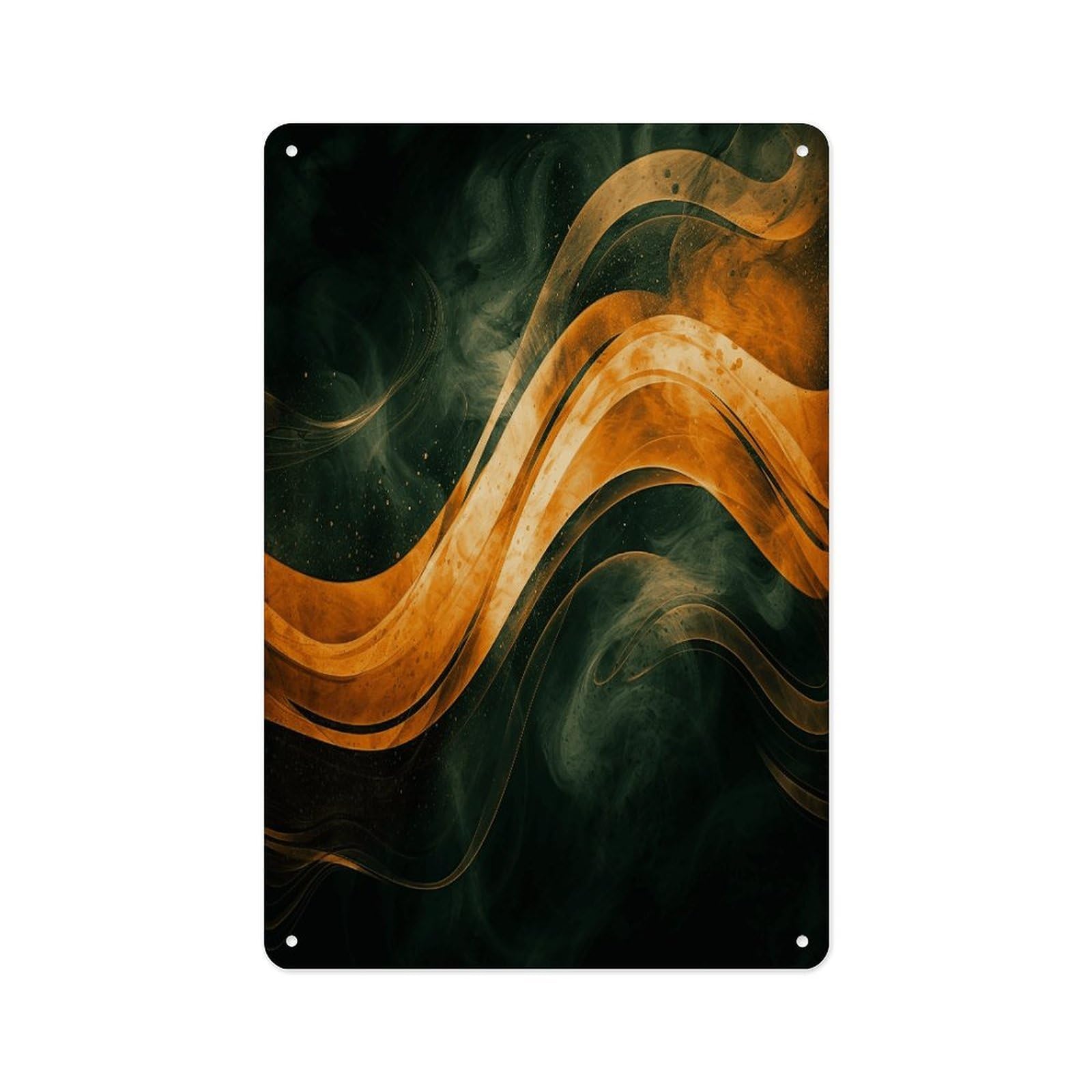 Fekiloot Style Orange Pattern Wall Decor Metal Signs Tin Signs Poster