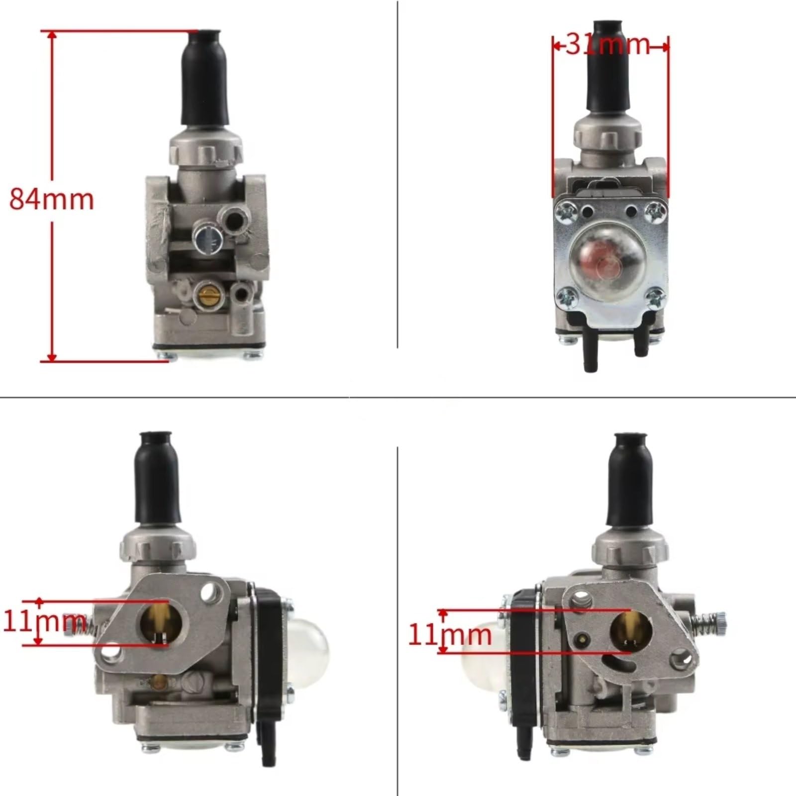 Kit réparation carbu Carburateur De Tondeuse À Gazon pour Moteur De Débroussailleuse pour TH43 TH48 KBH48A TL43 TL33 TL52 TU43 TU52