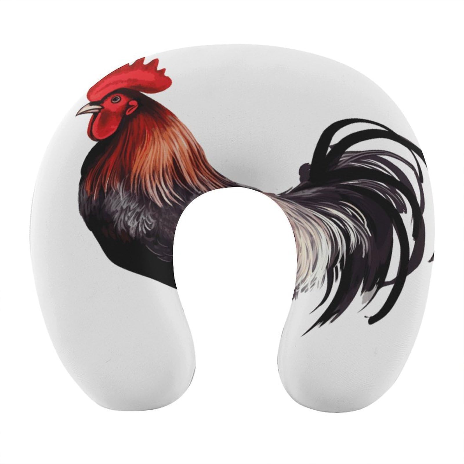 FekiLoot Rooster Travel Pillow U Shaped Neck Pillow Comfortable Memory Foam Pillow Portable Soft Headrest Lightweight Neck and Head Support for Planes Trains Self-Driving Cars