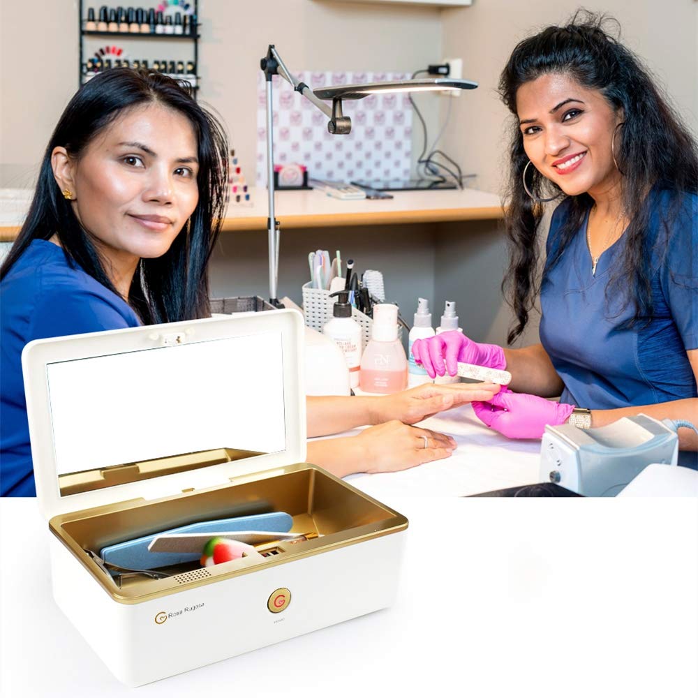 UV sterilizzatore, 2 IN 1 Luce ultravioletta E ozono Disinfezione Scatola, Manicure Sterilizzazione sanificazione per cellulare, cosmetico Pulizia Strumento, Chiodo bellezza Salone attrezzatura