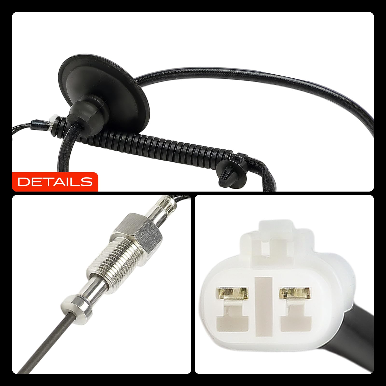 Frankberg Sensor de temperatura de gases de escape 2 Polos Compatible con Tucson JM Santa Fé I SM i30 FD Trajet FO Sonata V NF Replace# 3922127280