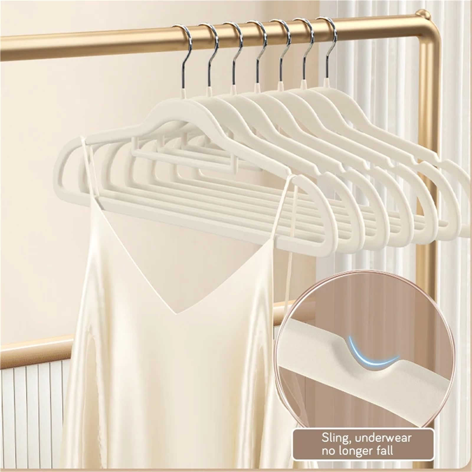 10/20 Stück Samt-Kleiderbügel, rutschfeste Beflockung, multifunktionale Kleiderbügel, Anzug, Hemd, Mantel, Organizer für Mäntel, Hosen(Green Silver,20pcs)