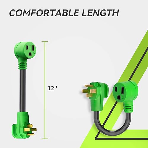 Miniatura 3 de RVMATE Cable adaptador de soldador de 50 amperios a 50 amperios, NEMA 14-50P a 6-50R convertidor eléctrico RV de 12 pulgadas