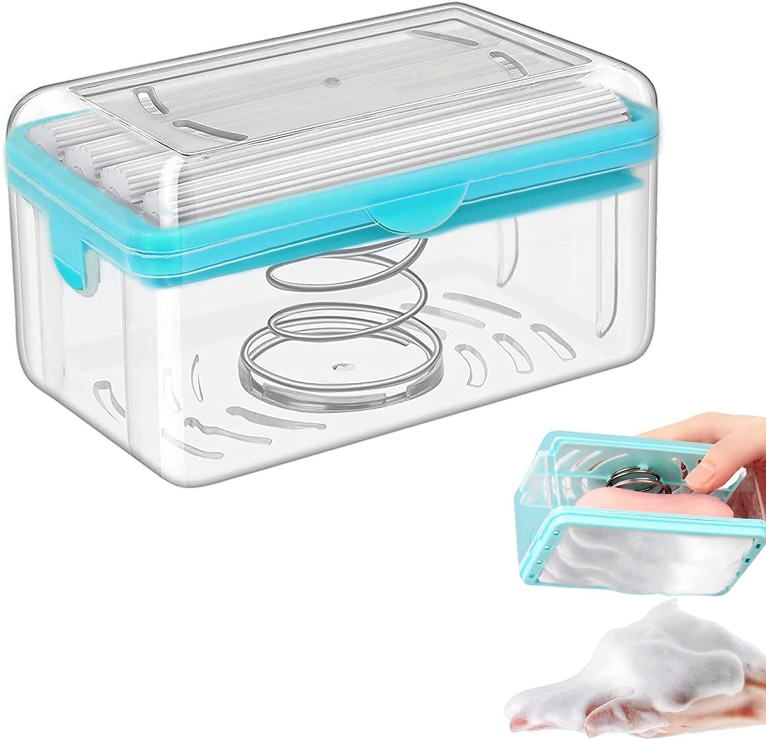 MTR 2-in-1 Portable Portable Laundry Rolling Soap Box Soap Bar Box Dispenser with Rubber Roller Foaming Soap Saver with Drain Holes and Spring (B0BQ37VDXS) Amazon Price History, Amazon Price Tracker