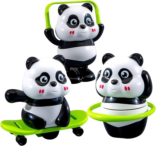 Estivo Cute Panda Action Toy Set for Kids – Fun Rotating &amp; Moving Panda Toys, Interactive Play Figures, Safe Educational T...