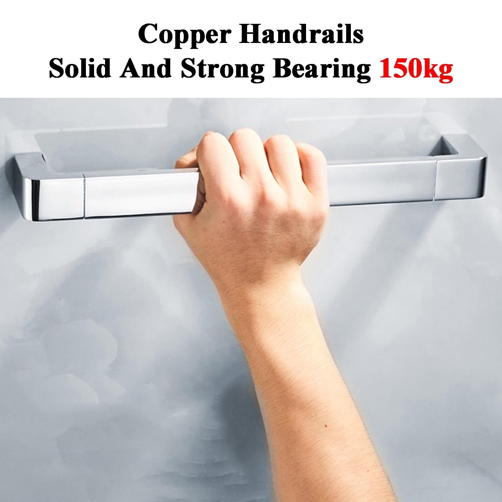 Barra De Seguridad For Ducha Y Baño, Asidero For Inodoro, Capacidad De Carga De 150 Kg, For Personas Mayores Con Discapacidad.(L-60cm)