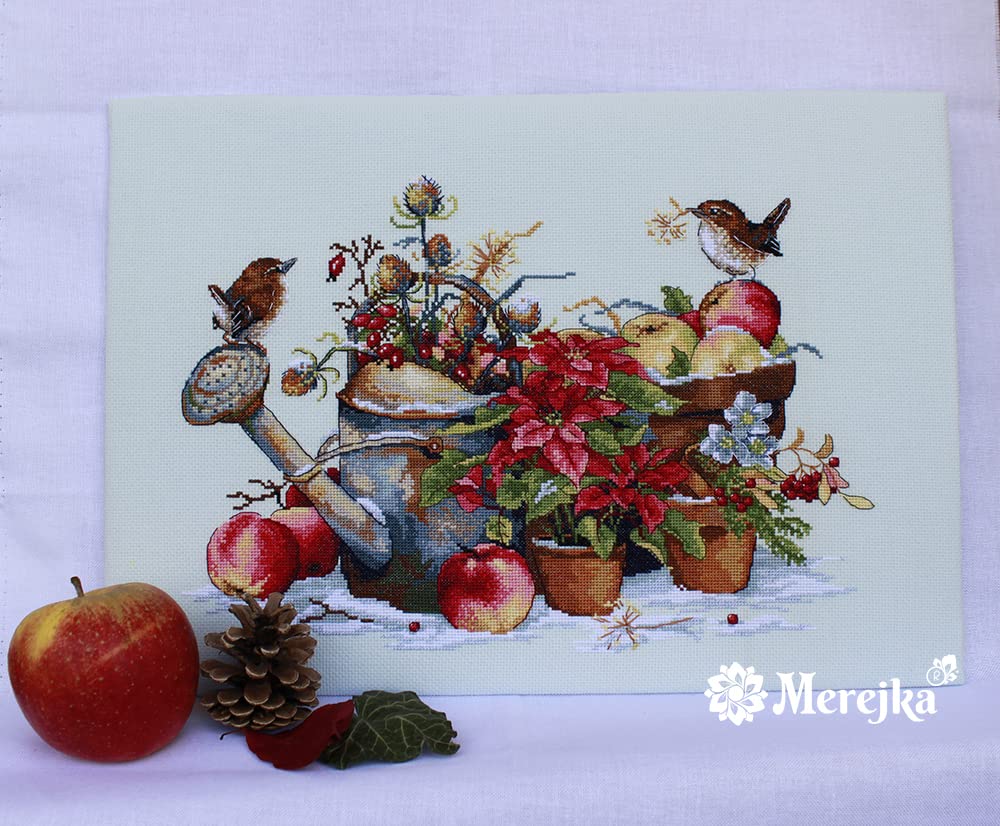 Merejka Kreuzstich-Set, Baumwolle, mehrfarbig, 37 x 51 cm
