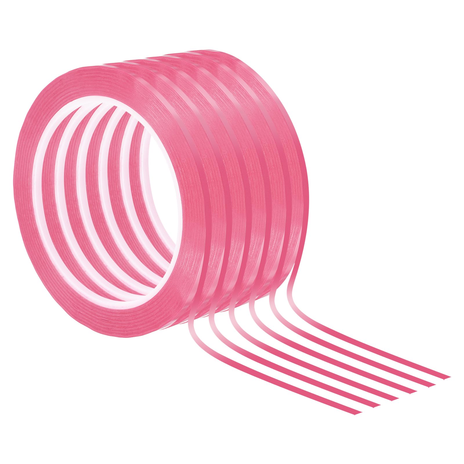 PATIKIL 1/8" Whiteboard Tape, 6 Pack Thin Dry Erase Tape for Graphic Chart Marking DIY Art Pink