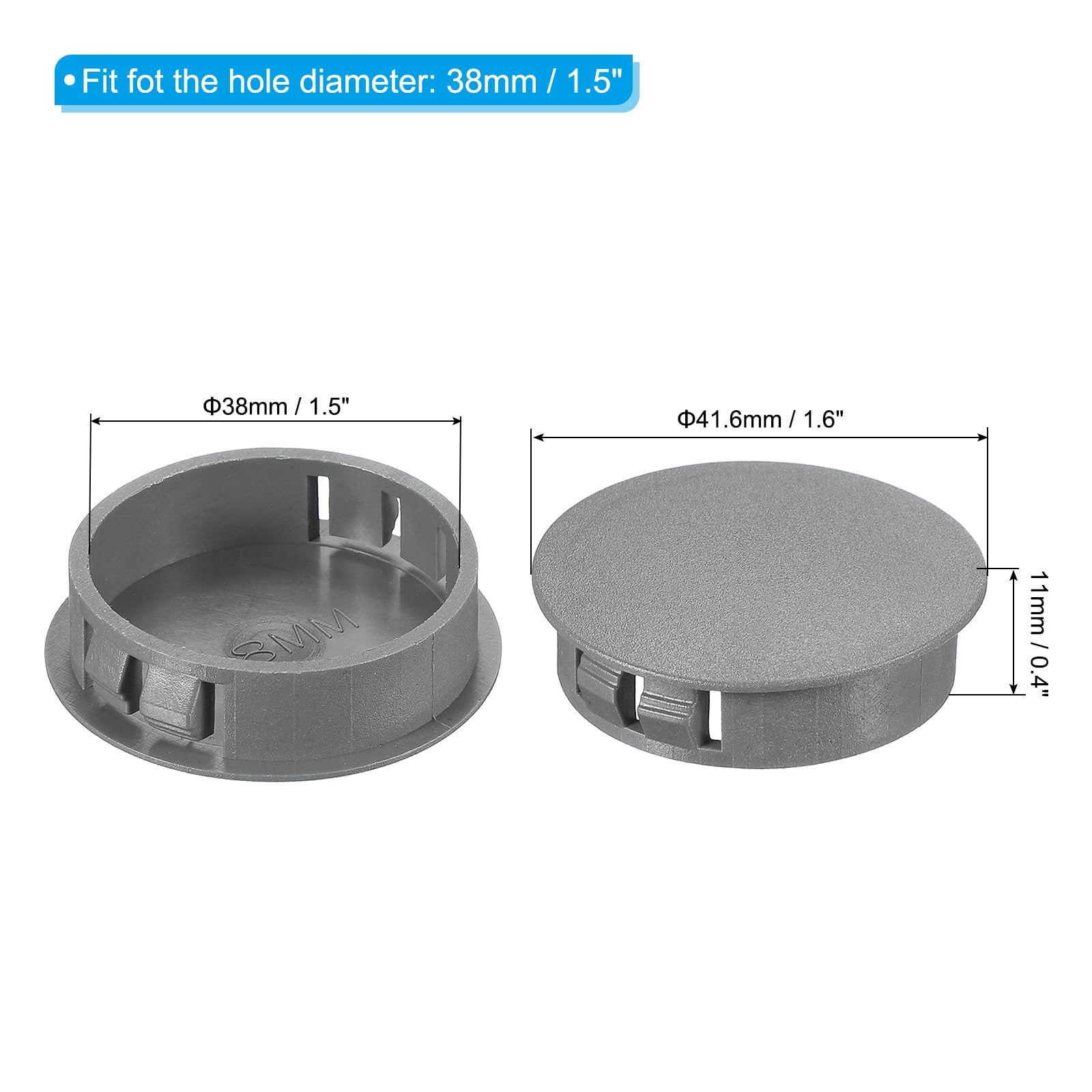 PATIKIL 1.5"/38mm Plastic Hole Plugs - Image 2