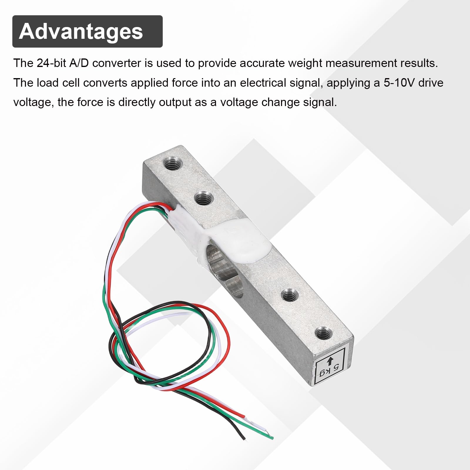QUARKZMAN Cyfrowy czujnik wagi do ładowania 5 kg Moduł HX711 24-bitowy czujnik ważenia A/D dwukanałowy 20x33mm do DIY przenośna elektroniczna waga kuchenna zestaw