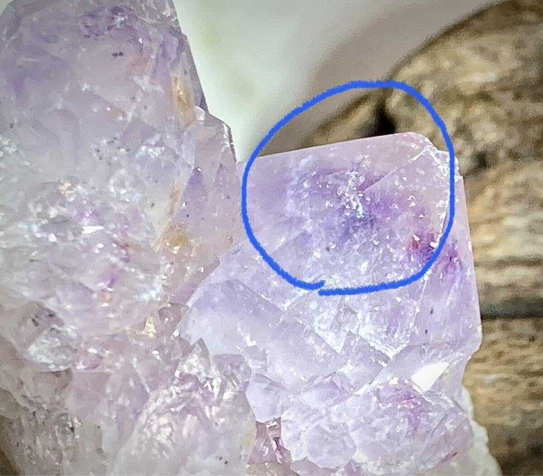 Amazon.co.jp: 双子水晶 虹入り ファントム カクタスアメジスト