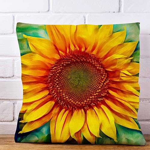 Miniatura 3 de IBILIU Fundas de almohada de girasol, funda de almohada para decoración del hogar, 18 x 18 pulgadas