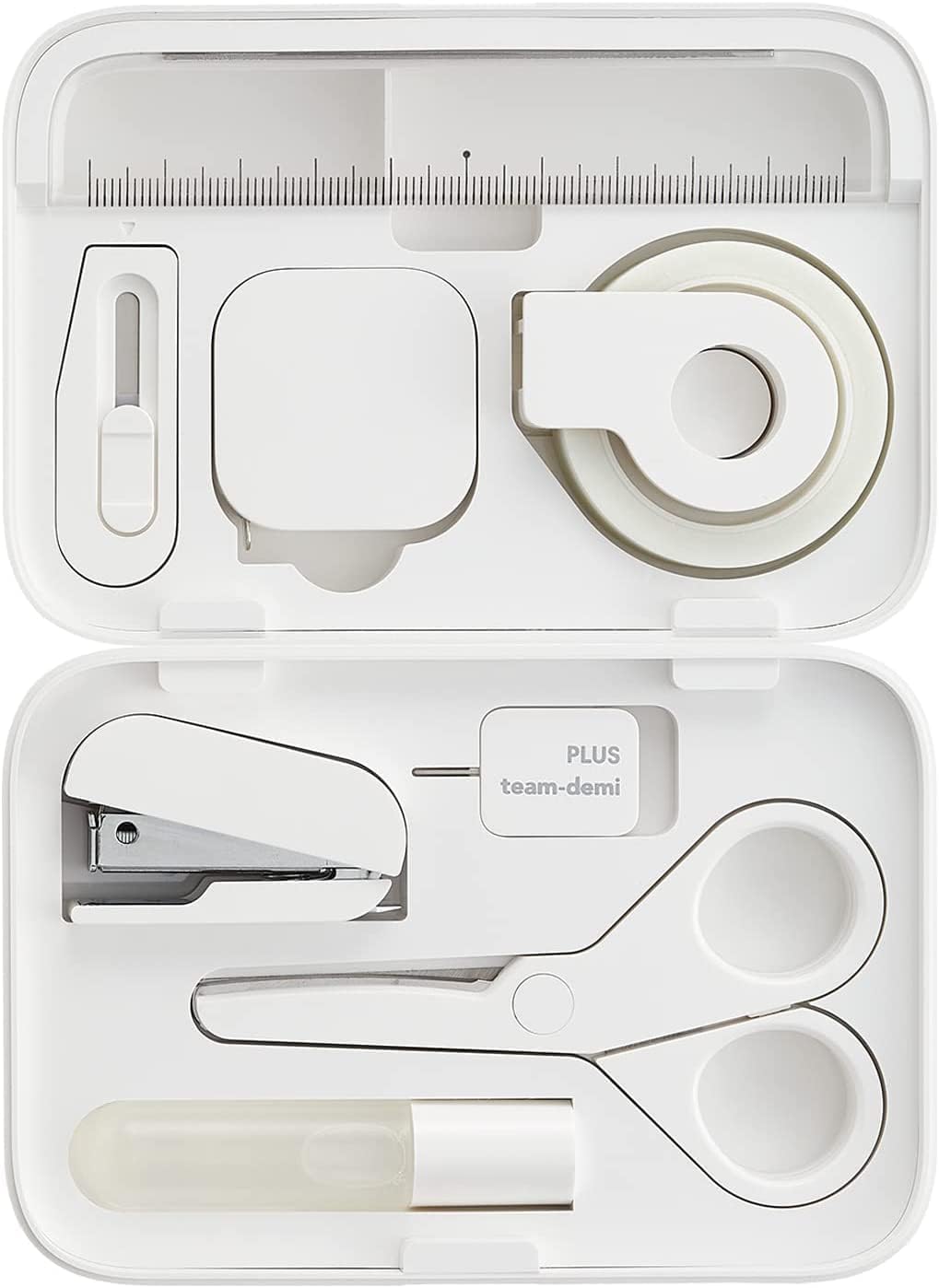 teamdemi Plus Stationery Kit White (Scissors, stapler