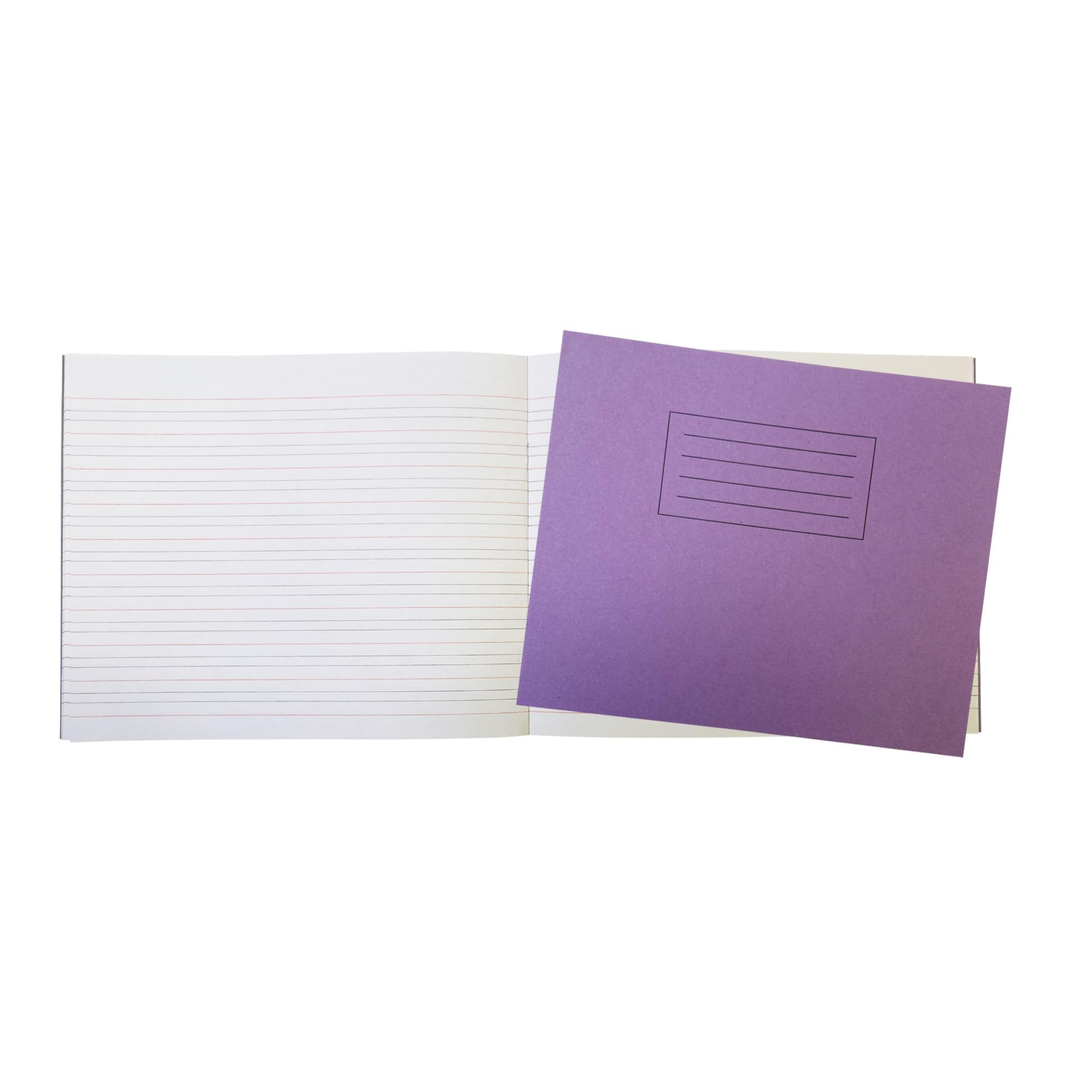 Janrax Pack of 10 Purple 32 Page Handwriting Books 165x200mm Exercise Books WF Paper with 225gsm Manilla Cover