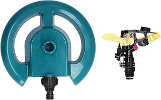 Aspersor de gramado, irrigador de água de 0 a 360 graus, suprimentos de jardim com sistema de irrigação de base redonda para agricultura de gramado de jardim