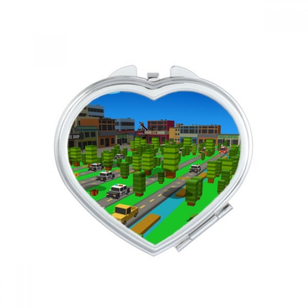 Miroir à main ChickenGo pixel jeu coeur compact portable petit miroir maquillage mignon