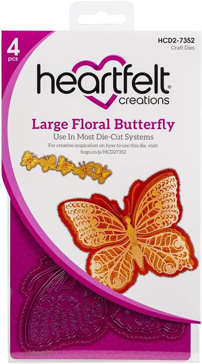 Large Floral Butterfly Die