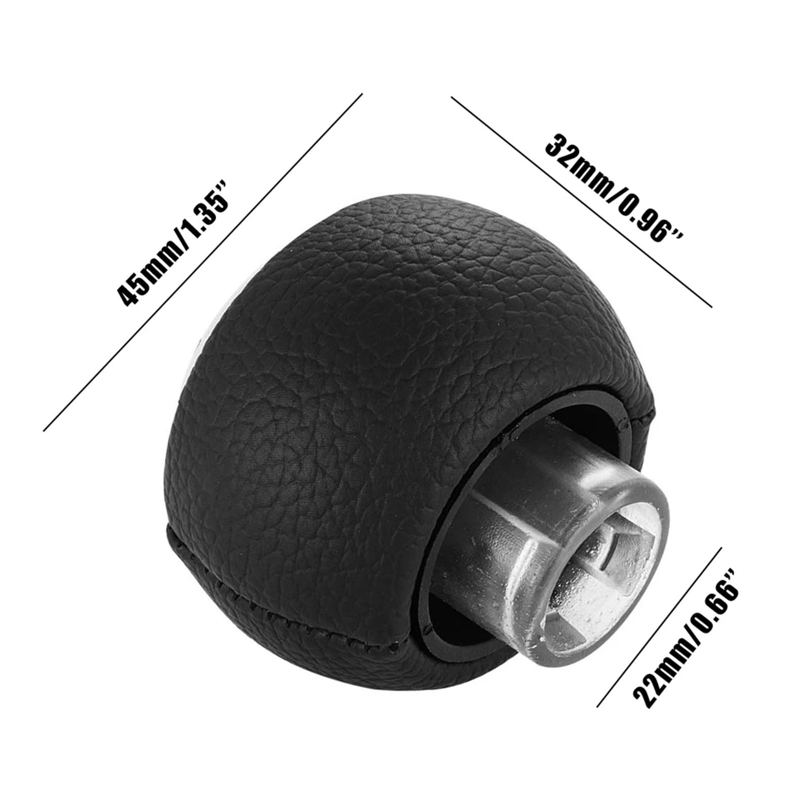 Pomello Cambio Auto 6 Marce Per Peugeot E Citroen - Design Nero/Argento - Ergonomico E Di Stile