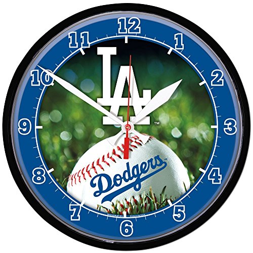 MLB 2935014 Los Angeles Dodgers Round Wall Clock, 12.75