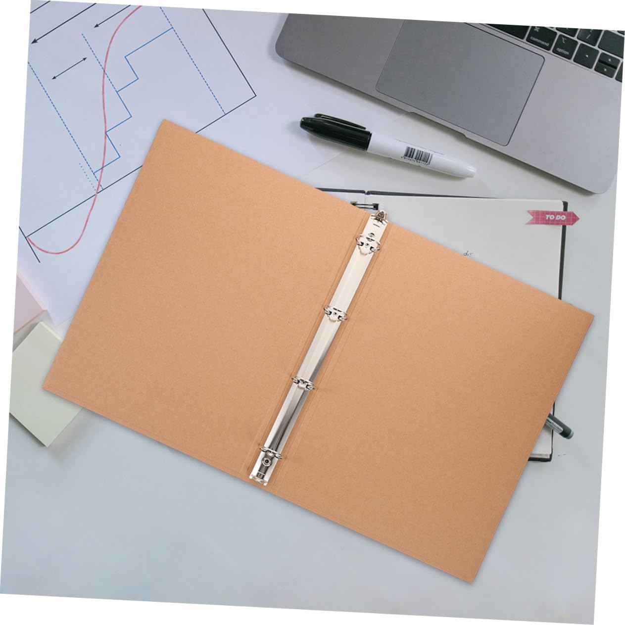 2 Stück Schnellhefter Hülle aus Robustem Kraftpapier Leichte Dokumentenmappe und Notizbuchschutz Ringordner Einband für Schule Büro Organizer