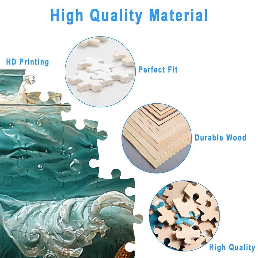 Puzzle 3000 Pezzi Spiaggia, Puzzle Paesaggi in Legno per Adulti, Misura: 122x80 cm, Puzzles 3000 Pezzi per Adulti, Giochi Educativo per Famiglie, Puzzles per Idea Regalo Donna, Decorazioni Casa, -5343